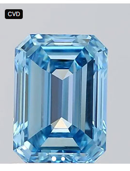 Fancy Vivid Blue Lab Grown Emerald Cut Fancy Vivid Blue Lab Grown Emerald Cut